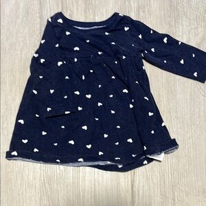 4/$30 Navy Blue Heart Print Kids Shirt